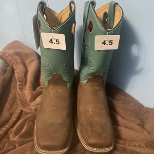 Blue and Brown boots, never worn